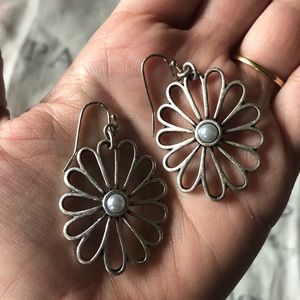 Silver Flower Lia Sophia Earrings